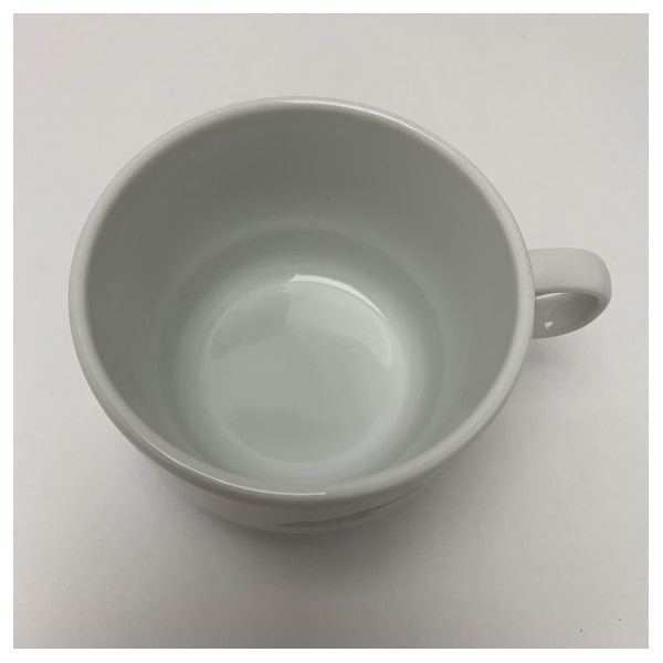 Tognana Maritime Teetasse mit Untertasse aus Keramik � Langlebiges, hitzebeständiges und leicht zu reinigendes weißes Teeset für Schiffe und Yachten