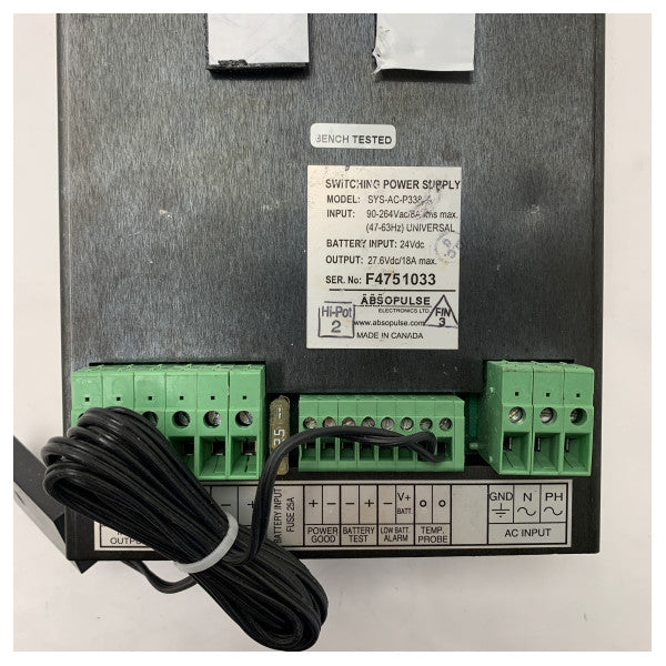 Rutter VDR AC Fuente de alimentación SYS-AC-P3382-A