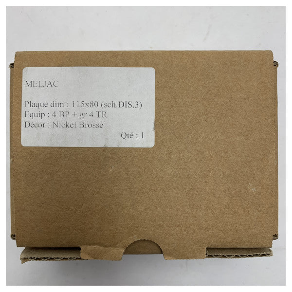 Meljac Hochwertige 115x80mm Nickel gebürstet 4-Punkt Marine Schalterplatte 220V für Bootselektrik