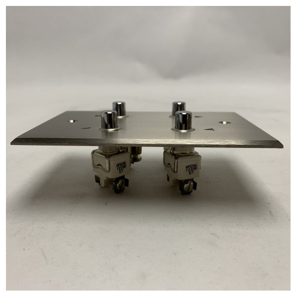 Meljac Hochwertige 115x80mm Nickel gebürstet 4-Punkt Marine Schalterplatte 220V für Bootselektrik