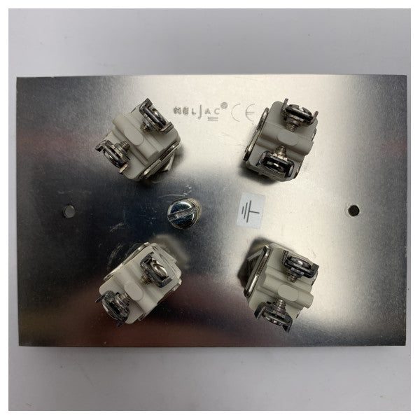 Meljac Hochwertige 115x80mm Nickel gebürstet 4-Punkt Marine Schalterplatte 220V für Bootselektrik