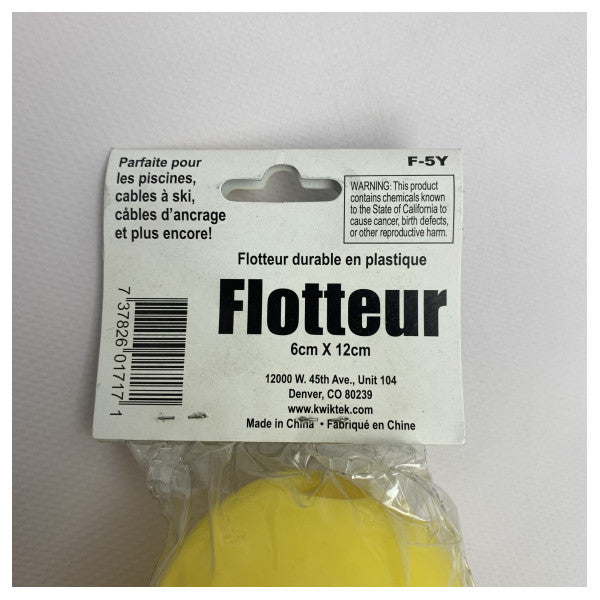 Airhead Plastic Line Floater Yellow - F -5Y