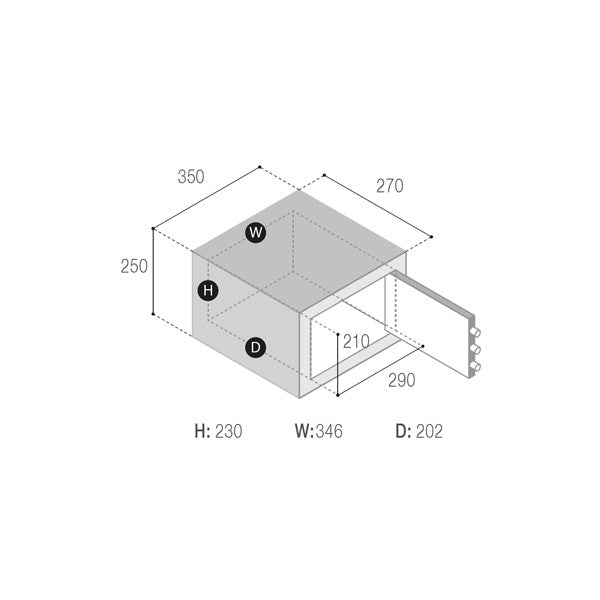 Vitrifrigo Електронен сейф с отваряща се предна част - 2535CAS