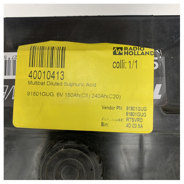 Multibat 6V 240Ah Batterija Marittima Deep Cycle għal Dgħajsa, Yatchs & Applikazzjonijiet Marittimi 