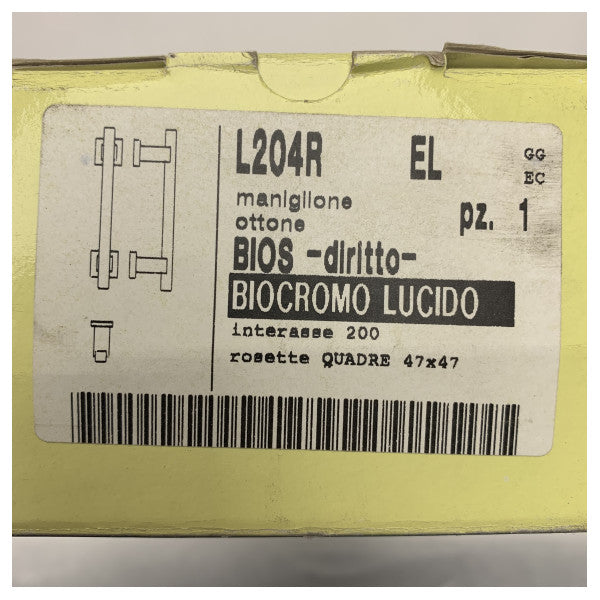 Olivari BIOS L204R Marinetürgriff in poliertem Chrom - Langlebig und korrosionsbeständig für Boote