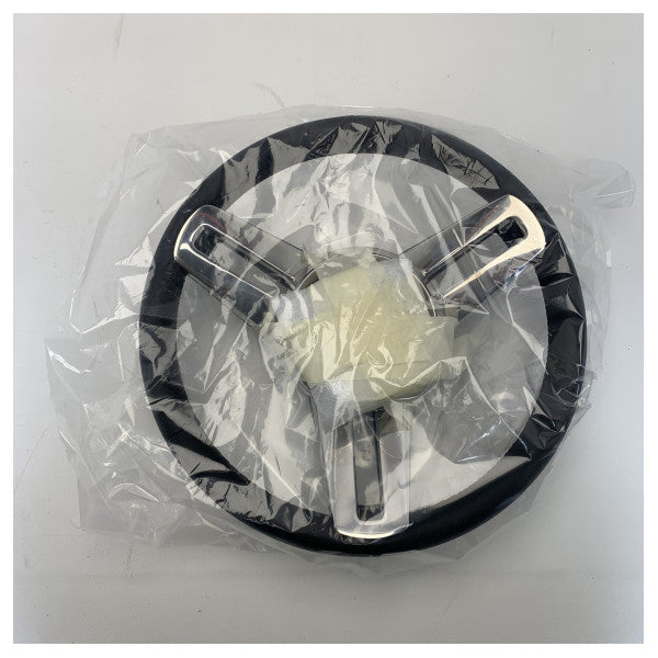 Isotta Daponte rustfritt stål ratt 350 mm svart