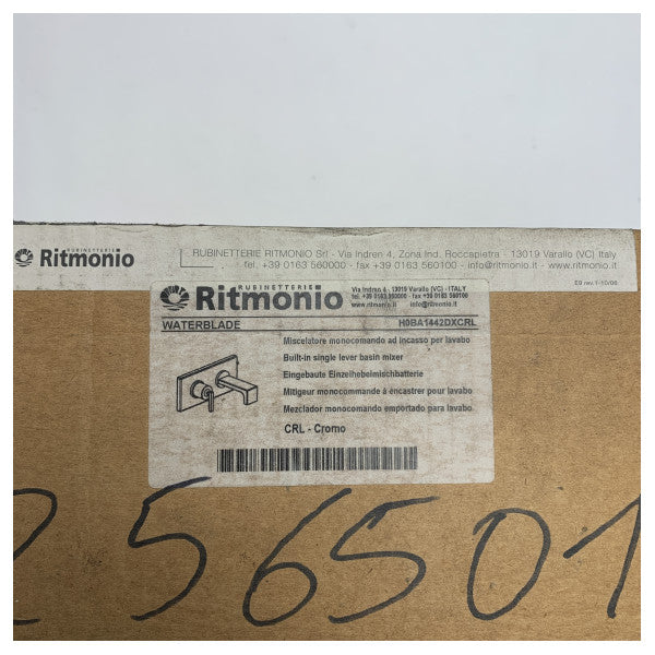 Ritmonio chrome built-in single lever waterblade tap - H0BA1442DXCRL