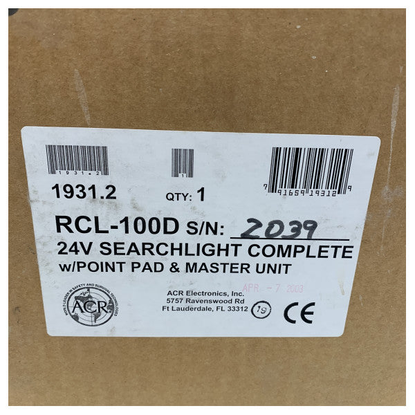 ARC RCL-100D 24V remote controlled search light