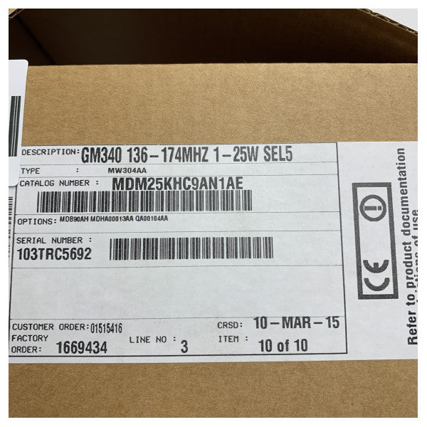 Motorola GM340 VHF Marine Radio - Zuverlässige Zwei-Wege-Kommunikation für Boote und Schiffe 