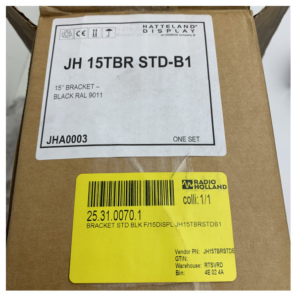 Hatteland 15 Inch Marine Display Mounting Bracket - JH 15TBR STD-B 