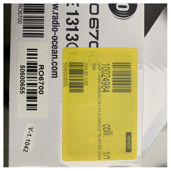 Radio Ocean RO6700 VHF Deniz Telsizi - NMEA0183 Entegrasyonu ile Güçlü 25W Su Geçirmez Bot Telsizi 