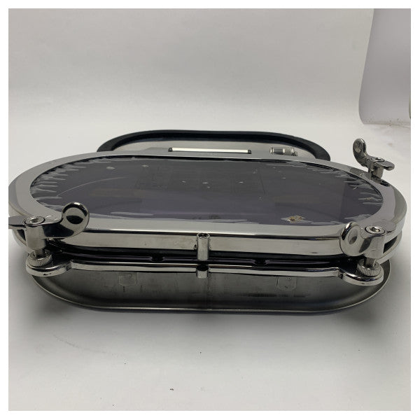 Nemo 218.760/OC160DX ovala, öppningsbara porthål i rostfritt stål 235 x 435 mm