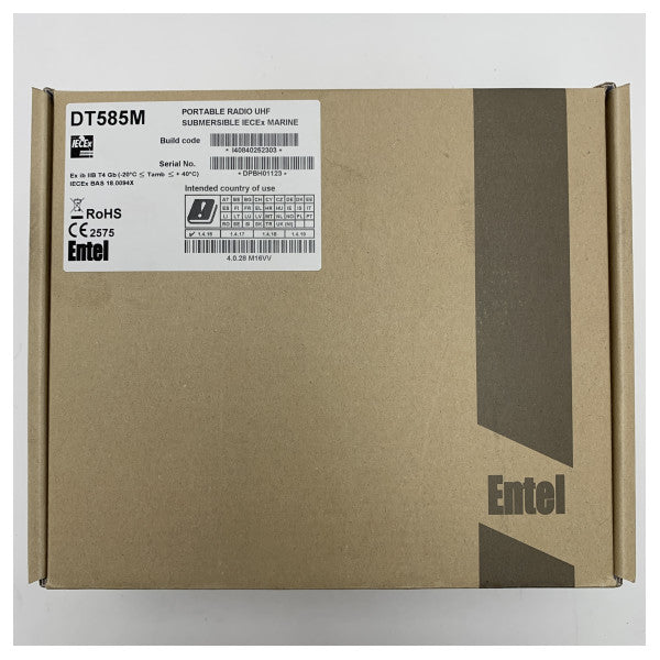 エンテル DT585M UHF ハンドヘルドマリンラジオ - 防水 IECEx 認証 デジタルおよびアナログ 