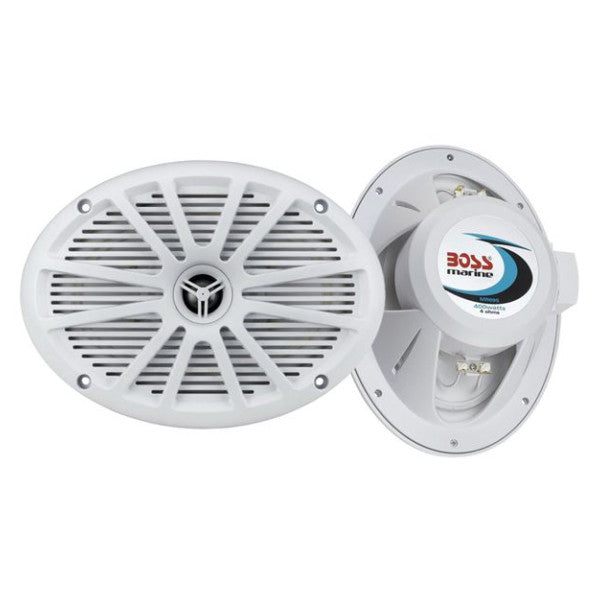 Haut-parleurs marins haute performance Boss Audio MR695 400W blancs