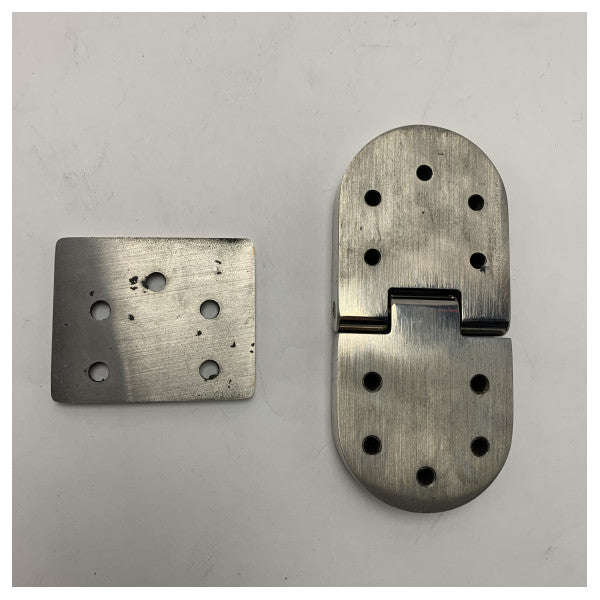 Hængsel til tunge luger i rustfrit stål 112 mm - holdbart, korrosionsbestandigt bådtilbehør