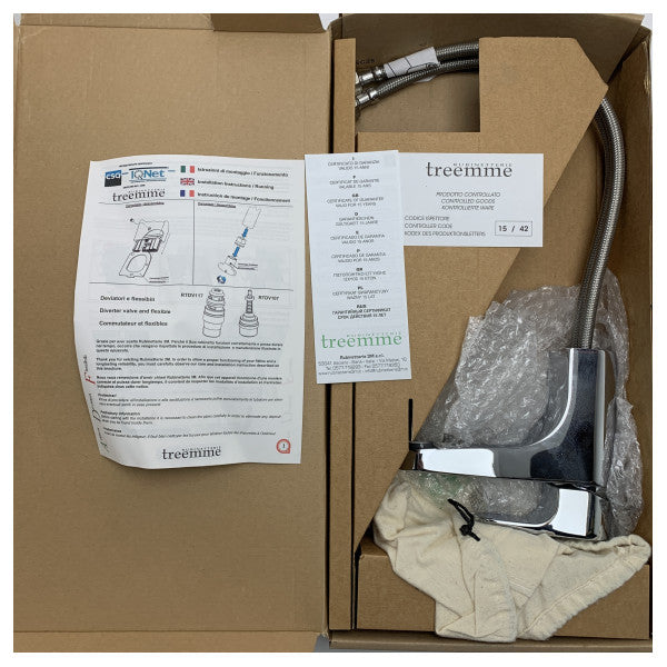 Змішувач для раковини Treemme IT 6310 CC CF 22 витончений дизайн хромоване покриття