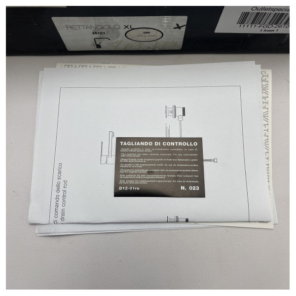 Gessi Rettangolo XL Basin Mixer Tap Spares Black 26101/299 - Robinet d'évacuation des eaux usées en acier inoxydable durable pour bateaux