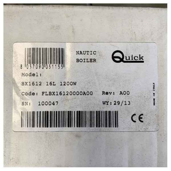 Бърз BX1612 16L морски котел от неръждаема стомана 1200W 230V