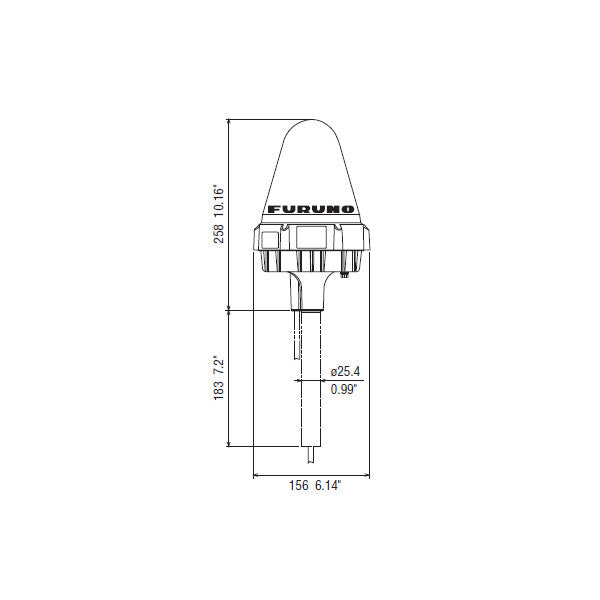Furuno Mini-C Antenneenhet FELCOM19 IC-119 - Pålitelig maritim satellittkommunikasjonsantenne 