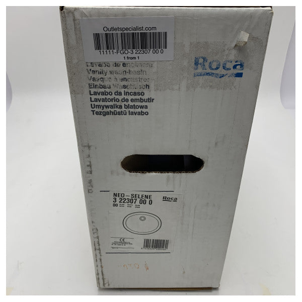 De Roca 276657 NEO Οβάλ Κεραμικός Νιπτήρας - Ανθεκτικός και ανθεκτικός στην υγρασία νεροχύτης θαλάσσιου τύπου για συμπαγείς χώρους