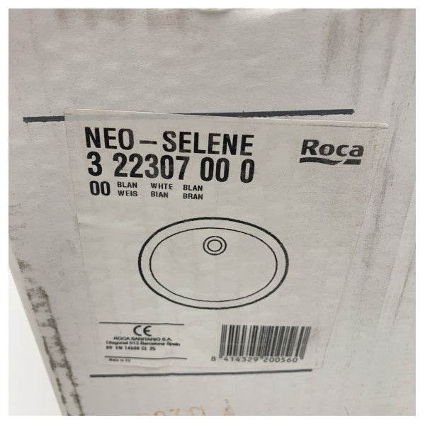 De Roca 276657 NEO Οβάλ Κεραμικός Νιπτήρας - Ανθεκτικός και ανθεκτικός στην υγρασία νεροχύτης θαλάσσιου τύπου για συμπαγείς χώρους