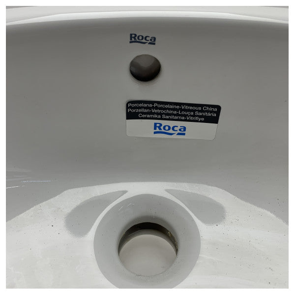 De Roca 276657 NEO Οβάλ Κεραμικός Νιπτήρας - Ανθεκτικός και ανθεκτικός στην υγρασία νεροχύτης θαλάσσιου τύπου για συμπαγείς χώρους