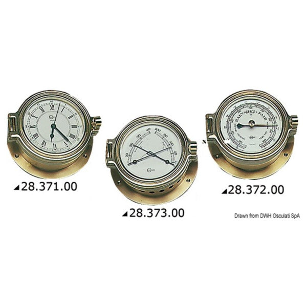 Barigo Poseidon+al Marine Clock - holdbart maritimt ur i aluminium til både og skibe