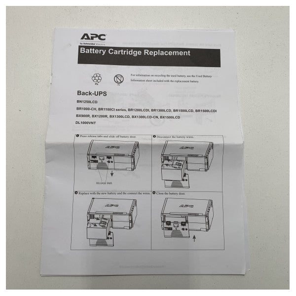 APC RBC11 Batterie -Kit 2 Teile für die U2200i | SU2200RMI | SU2200XLI