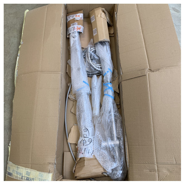 Elka Bodenstehende Edelstahl-Außenduschsäule mit Mischkartusche und Mikrogebläse - 7085