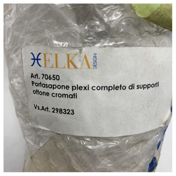 حامل صابون زجاج شبكي شفاف لعمود الاستحمام من إيلكا - إكسسوار حمام متين من الدرجة البحرية