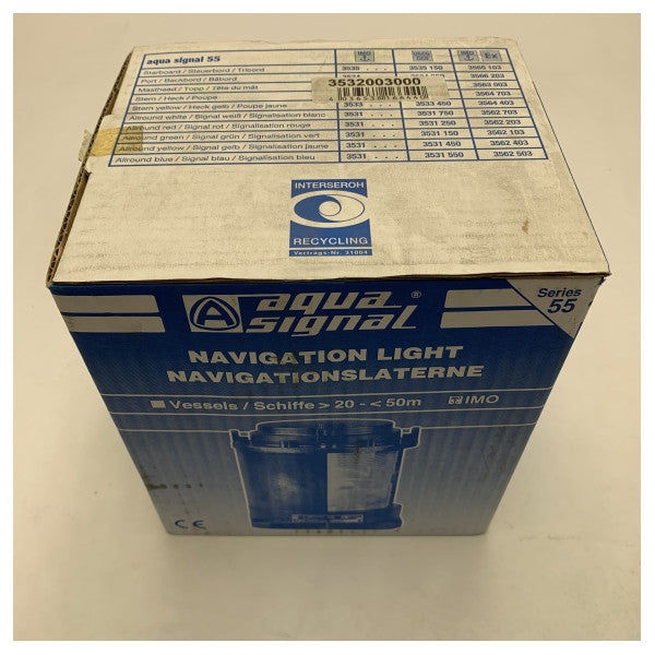 Światło nawigacyjne masztu Aqua Signal serii 55 225 stopni 3 nm - 3532003000