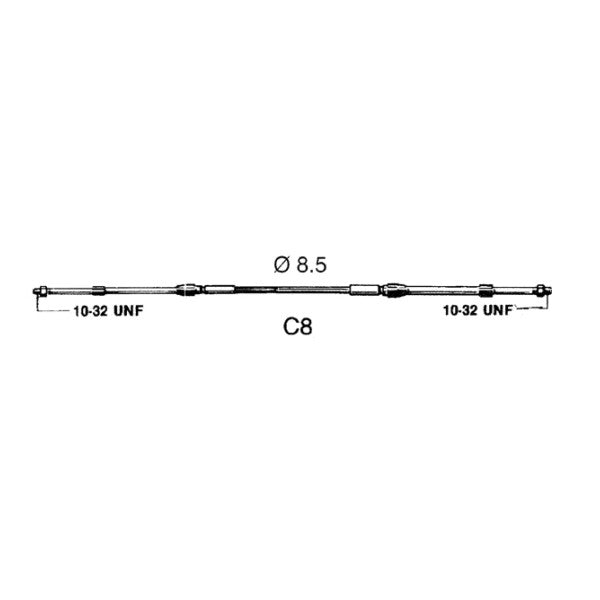 Ultraflex C8 Remote Engine Control -Kabel 2,75 Meter - 30214U