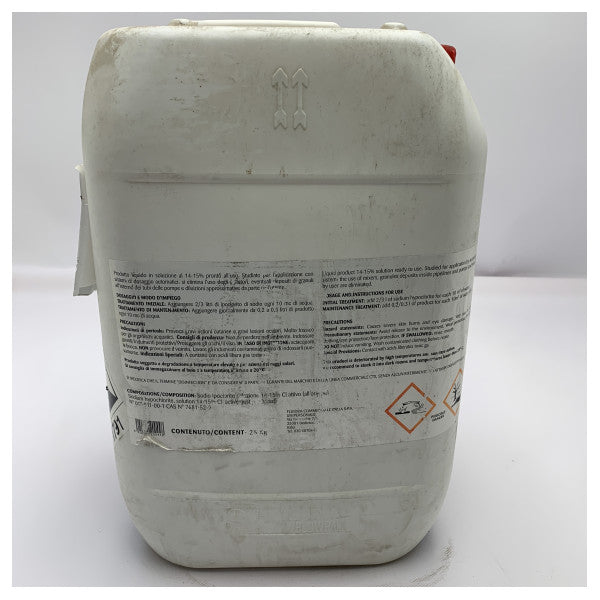 海洋消毒・水処理用 高品質25L塩素溶液タンク