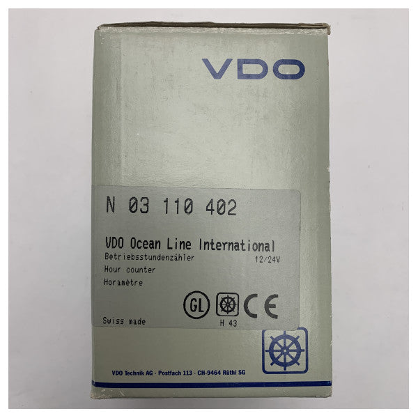 VDO N 03 110 402 12V BIJELO MOTOR SAT METER