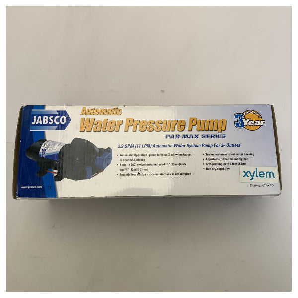 Помпа за питейна вода с регулиране на налягането Jabsco Par Max 2.9 12V 11L/min - 31395-0394