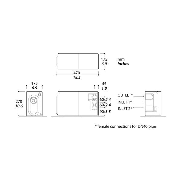 Tecma Sanis Split NK3 Grauwasserpumpe Kit 230 V