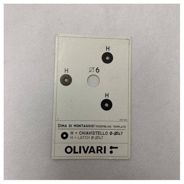 Olivari Square Bathroom Door Latch Cubo H136V6 Korrosionsbestandigt sæt