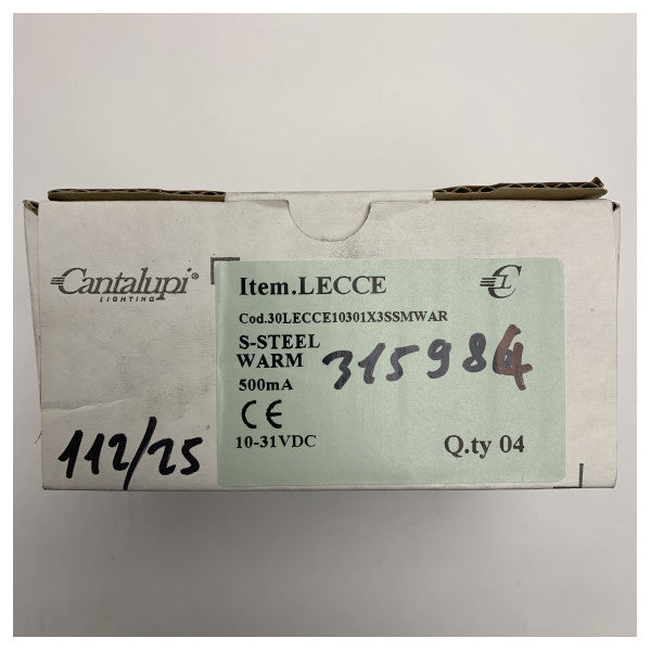 Cantalupi Edelstahl AISI316 Wasserdichte LED-Leuchte für Boote und Schiffe � IP65 Warmes Licht DC 10-31V