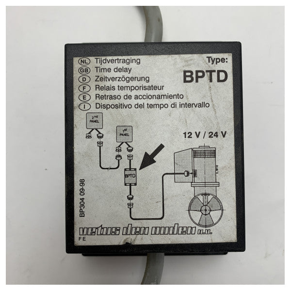 The Vetus 32279 BPTD is a thruster delay relay controller.