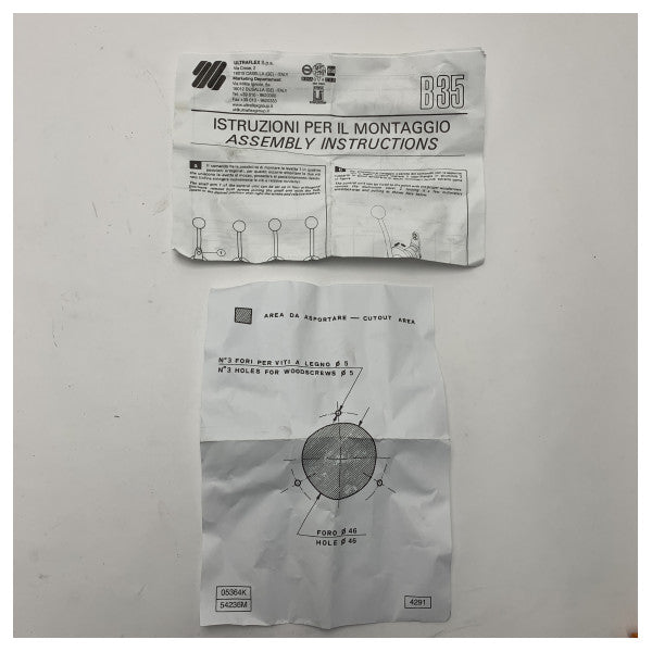 UŻYWANA dźwignia sterowania silnikiem Ultraflex B35 z mocowaniem bocznym - 32386A