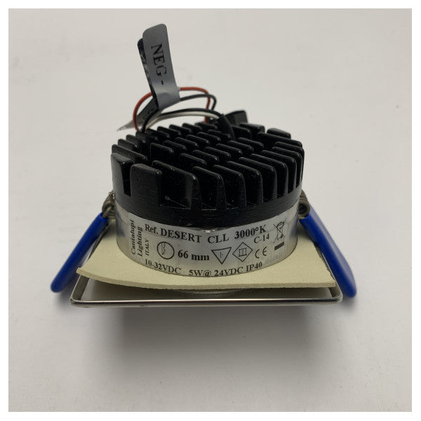 Cantalupi Marine Grade Warm White LED Spotlight 5W Chrome Stainless Steel - 20DESERP5SSCLL3