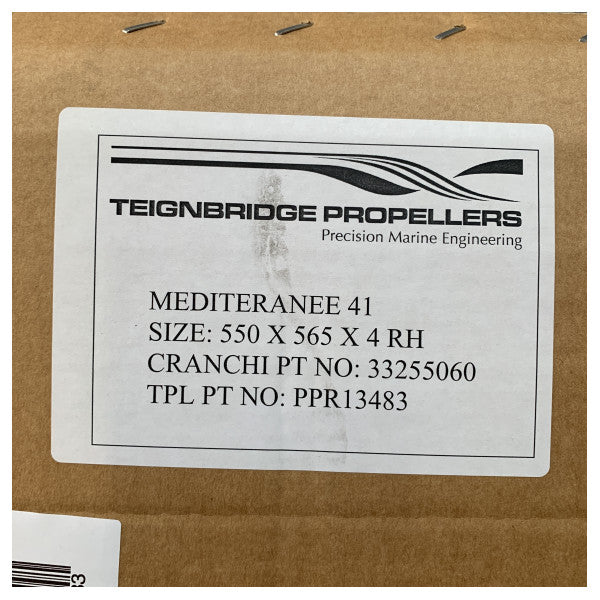 Teignbridge 4 -Blade Nibral Propeller 550 x 565 LH - PPL13483