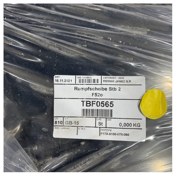 Fjord Trend Marine 52 offenes Motorboot Seitenmontageglas für Rumpfeinbau Steuerbordseite - TBF0565 