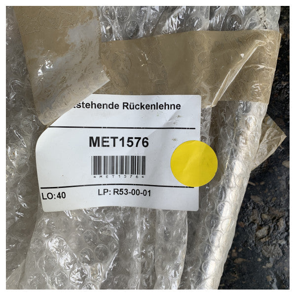 Ryck fixierte Rückenlehnenstütze aus Edelstahl - MET1576 