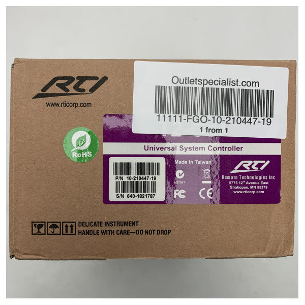 RTI TT2-CS+ Wireless Interface Touch Screen Control