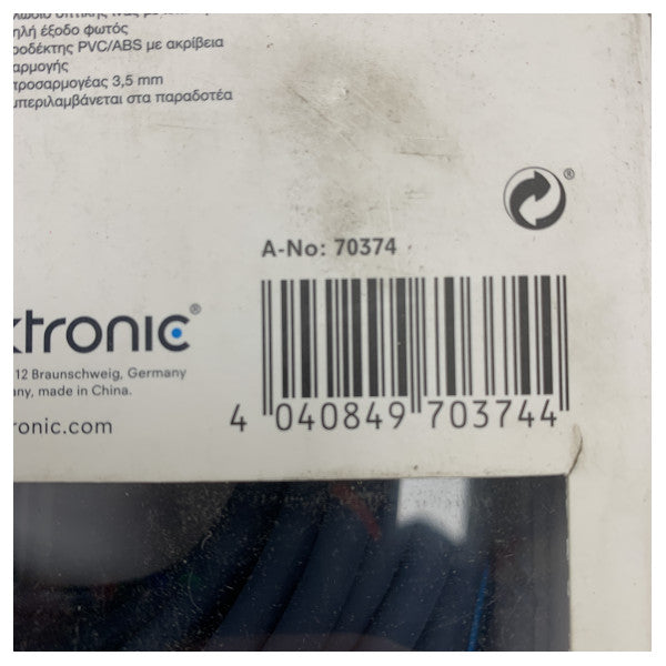 15m Durable Fiber Optic Audio Cable with 3.5mm Adapter - Waterproof Marine Digital Audio Connection