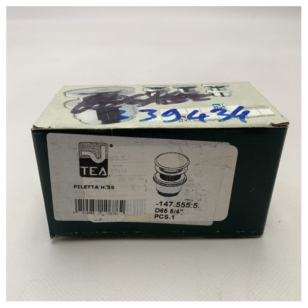 TEA ruostumattomasta teräksestä valmistettu kromattu tyhjennystulppa pop-up D63 x 55 mm - 147.555.5