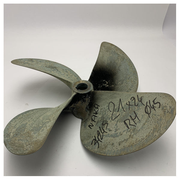 USED France Helices 21x24 inch RH45 Stainless Steel Right-Hand Marine Propeller for Boats and Engines