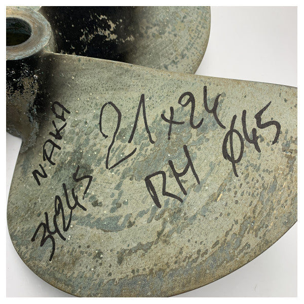USED France Helices 21x24 inch RH45 Stainless Steel Right-Hand Marine Propeller for Boats and Engines