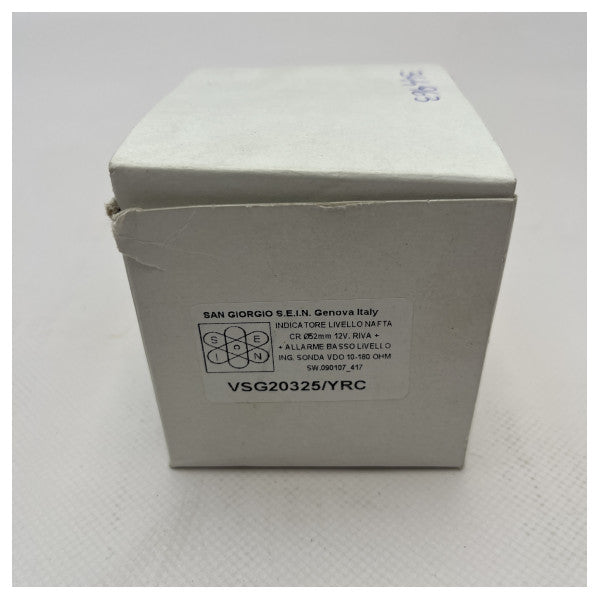 Індикатор рівня палива Riva Naphtha 12В - 52мм, сумісний з датчиками VDO - VSG20325/YRC